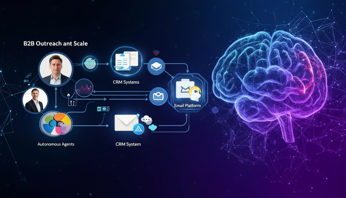 AI SDR Automation system with autonomous agents for B2B SaaS outreach